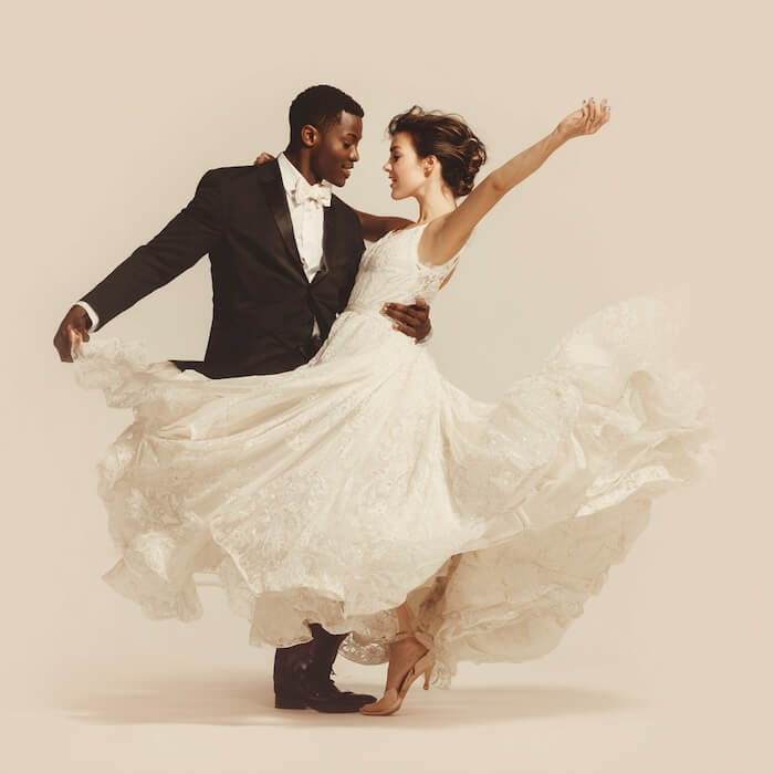 Wedding dance lessons Manchester - couple learning first dance